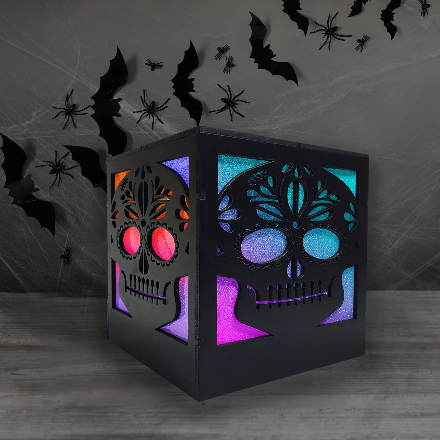 Battery Operated Color Changing Sugar Skull Box