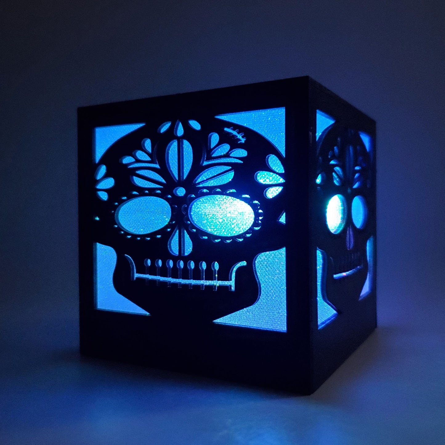 Battery Operated Color Changing Sugar Skull Box